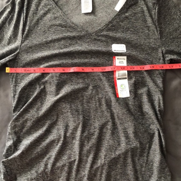 NWT Maternity Fitted Long Sleeve T-Shirt in Grey - Picture 6 of 9